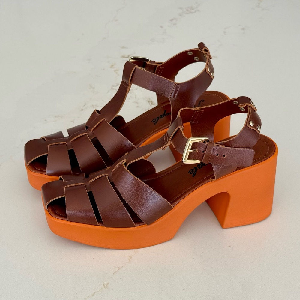 Free People Pacific Platform Fisherman Sandal Sz 39 - Picture 3 of 9